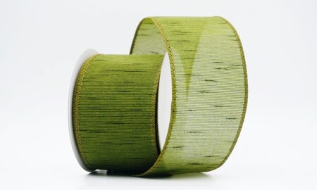 Fita aramada verde matcha plissada, sanfonada e enrugada_KW0481GC-15-185